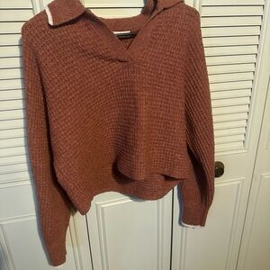 Cozy Knit Sweater in Warm Rust